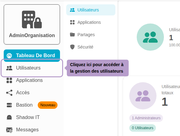 Klicken Sie hier, um zur Benutzerverwaltung zu gelangen