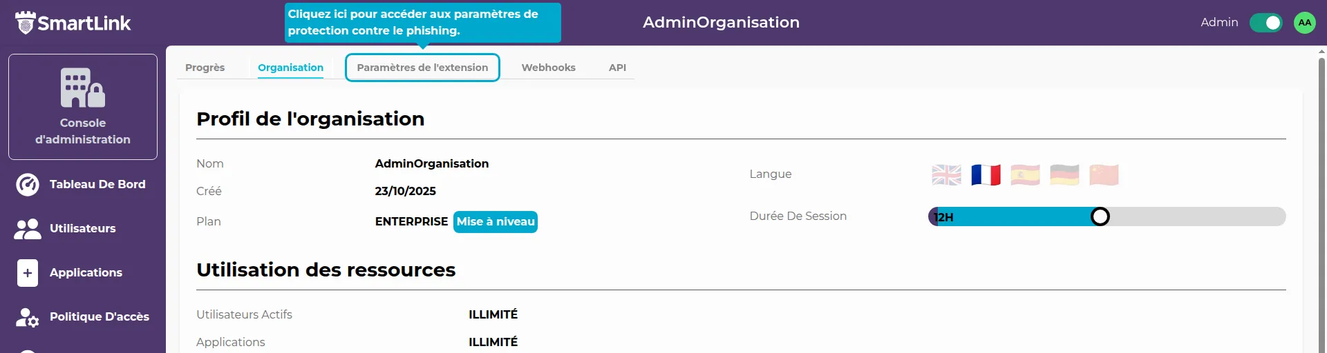 Anti-Phishing-Registerkarte