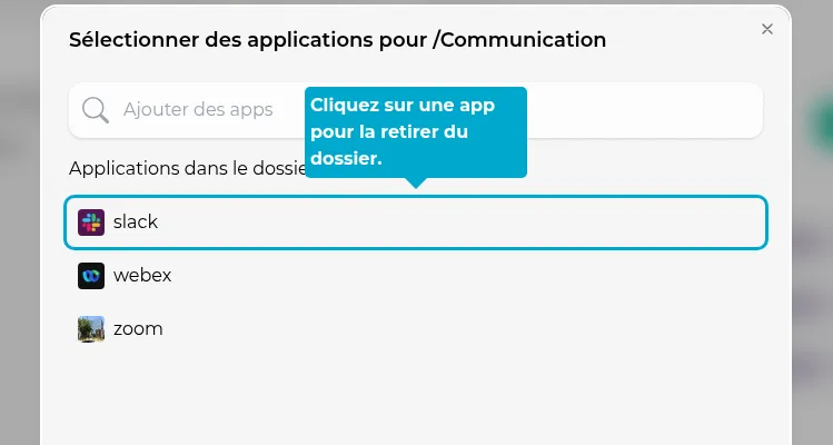Ordnerseite-Apps-auswählen-App-Reihe