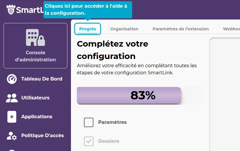 Fortschrittsregisterkarte