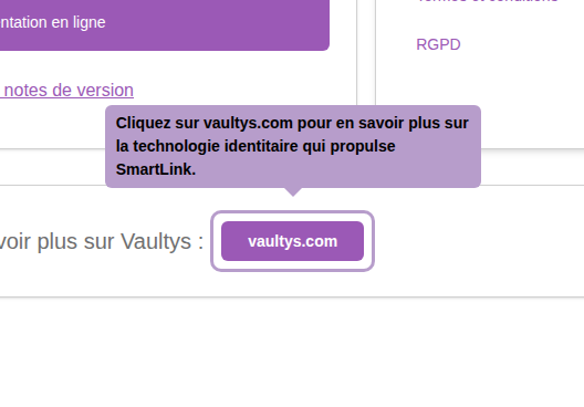 单击 vaultys.com 了解推动 SmartLink 的身份技术。