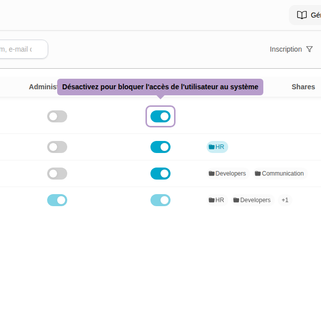 关闭以阻止用户访问系统